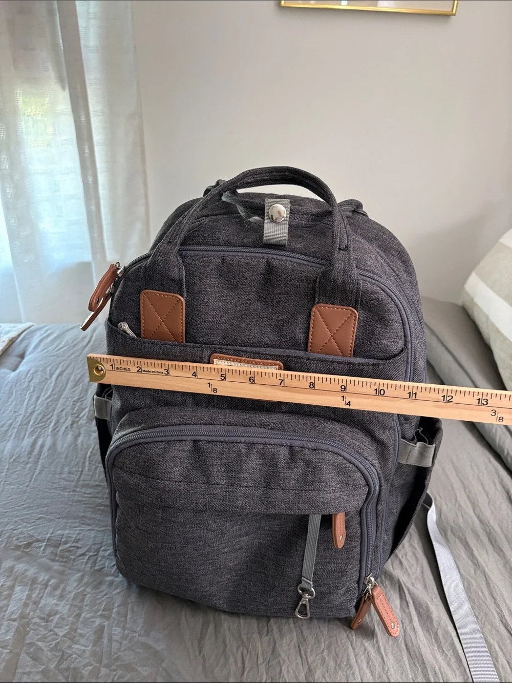 Ruvalino Large Diaper Bag Backpack, Multifunction Baby Changing Travel Bag.